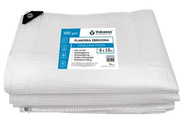 Укрытие брезентовое защитное прозрачное 10м х 6м УФ 100г