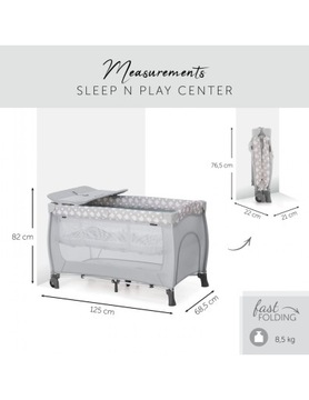 Кровать Hauck Sleep n Play Center Nordic Grey