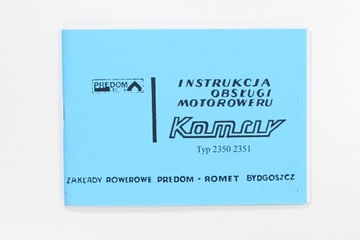 KATALOG INSTRUKCJA OBSŁUGI ROMET KOMAR TYP 2350/1