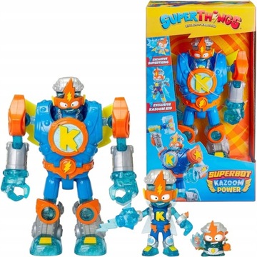 SUPERTHINGS Superbot Power Blue + KAZOOM KID + SUPERZINGS Przegubowy robot