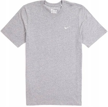 Koszulka Męska Szara Małe Logo Nike Bawełna BV0507-063 r. L