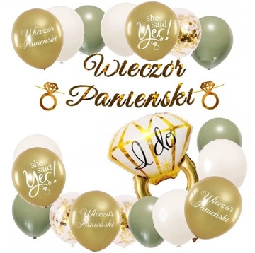BALONY BOHO zestaw DEKORACJI na WIECZÓR PANIEŃSKI