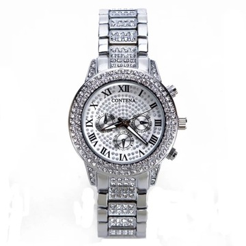 Relogio Feminino New Geneva Classic Luxury Ladies Rhinestone Watch Gold Wom