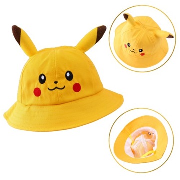 Kapelusz PIKACHU Pokemon w stylu BUCKET 55-58