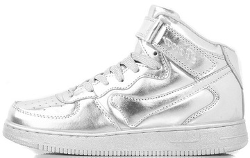 SREBRNE WYSOKIE BUTY SNEAKERSY AIR SPORTOWE 39