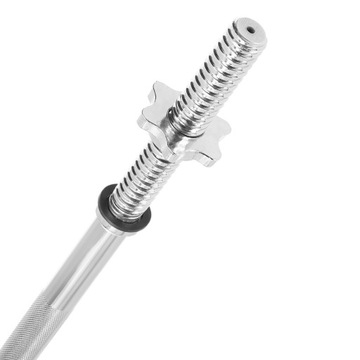 Гриф с прямой резьбой, хромированный + зажимы HMS