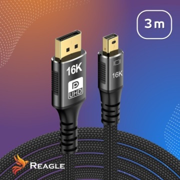 КАБЕЛЬ MINI DisplayPort Ultra — DP 2.1 16K 8K 4K @ 240 Гц THUNDERBOLT 3M