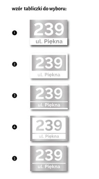 TABLICZKA Z NUMEREM DOMU I ADRESEM 30x20 cm 3D