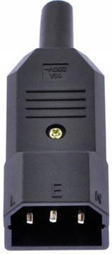 3-контактный разъем переменного тока IEC320 C14 10A для компьютера, штекер ИБП