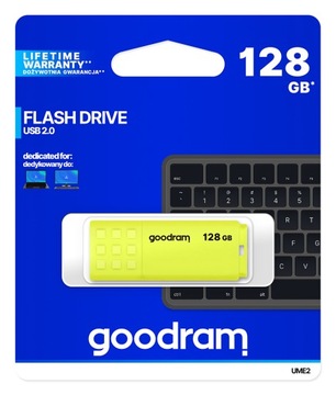 Pendrive GOODRAM 128GB UME2 USB 2.0 żółty