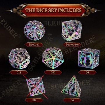 Набор кубиков D&D для ролей Dungeons and Dragons 6 шт.