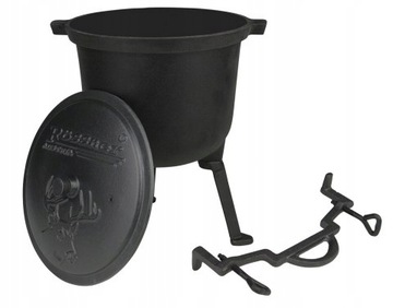 КОЛДЕЛ ОХОТНИЧИЙ ГОРШОК ЧУГУН + НЕМЕЦКИЙ НОЖ 10л