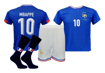 MBAPPE koszulka spodenki getry FRANCJA rozmiar 146