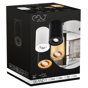 НАВЕРХНОСТНОЕ ОСВЕЩЕНИЕ, МАТОВЫЙ ЦИЛИНДР, ПОДВИЖНАЯ СВЕТОДИОДНАЯ ТРУБА, GU10, EDO GOLD