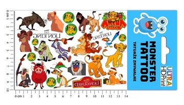 НАБОР НАКЛЕЙКОВ + ТАТУ ДЛЯ ДЕТЕЙ КОРОЛЬ ЛЕВ КАЧЕСТВЕННЫЙ