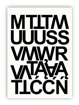 Czarny Alfabet i Cyfry 100mm samoprzylepne literki