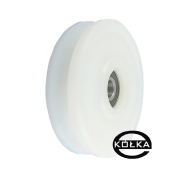 Rolka fi. 100 mm z łożyskiem szoty i na linkę 12 mm