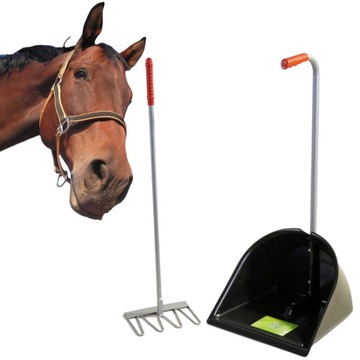 Zestaw do sprzątania stajni Mistboy, czarny 75 cm