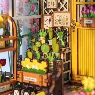 Миниатюрный Домик, Книжный Уголок, Белая Оранжерея, Цветы, Оранжерея, Солнце.