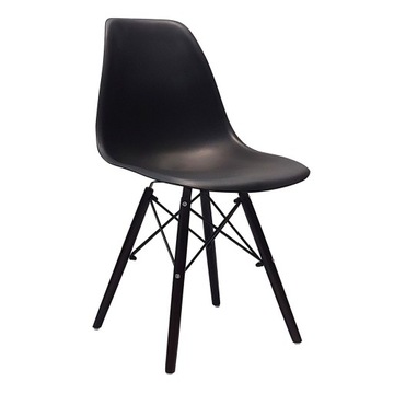 Krzesło DSW Milano czarne nogi wenge drewno