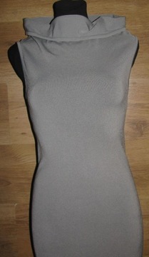 WOLFORD dopasowana dresowa maxi długa wyszczuplająca sukienka