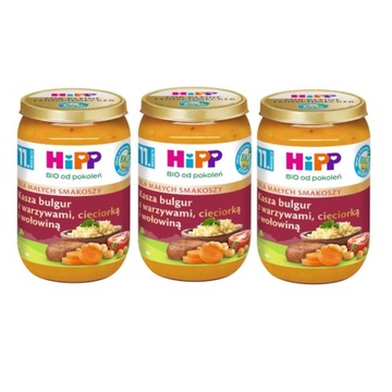 HiPP BIO Kasza bulgur z warz. ciecior. woł. 3x220g