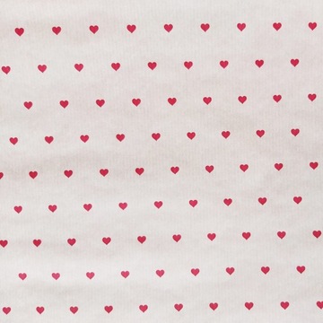 Papier czerwony serca do pakowania 57cmx2m 2m266