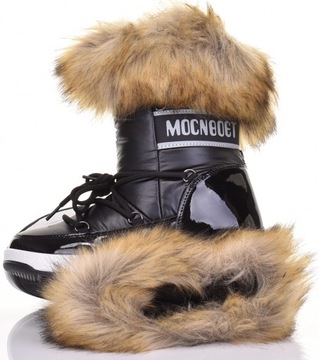 ВЫСОКИЕ СНЕЖНЫЕ БОТИНКИ МОДНАЯ ЖЕНСКАЯ ЗИМНЯЯ ОБУВЬ НА МЕХЕ ЧЕРНАЯ