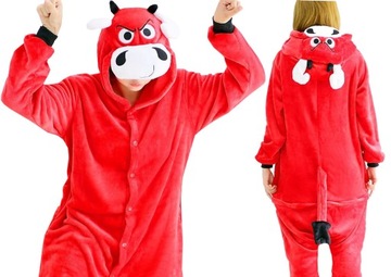 CZERWONY BYK BYCZEK PIŻAMA KIGU ONESIE S 11 CH4i