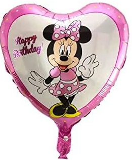 Balon Foliowy Serce Myszka Minnie Urodziny