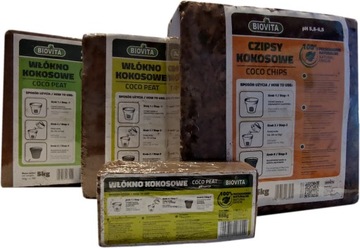 КОКОСОВЫЙ субстрат КОКОТОРФЯНОЕ волокно 10 мм брикет 5кг 70л BIOVITA