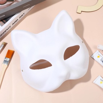 Therian Mask White Cat Prom Supplies 10 szt