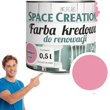 Farba kredowa do renowacji mebli do drewna 0,5l FARBA KREDOWA DO DREWNA