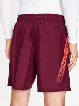 Under Armour Szorty sportowe Ua Woven Graphic Shorts 1370388 Bordowy Loose