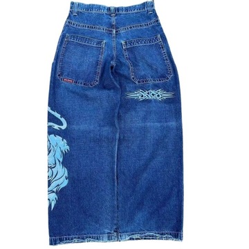 Мужские брюки Уличная одежда Джинсы JNCO Jeans Y2k Привет-акция!