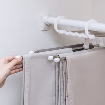 ВЕШАЛКА, ВЫДВИЖНОЙ ОРГАНАЙЗЕР НА 5 ПАР БРЮК, ПОДВЕСНАЯ