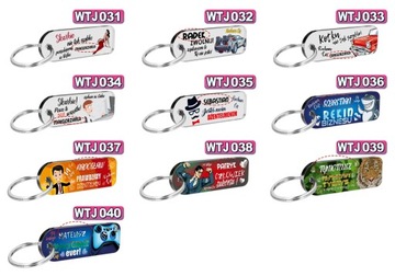 WALENTYNKI NIEGO NIEJ prezent brelok DEDYKACJA