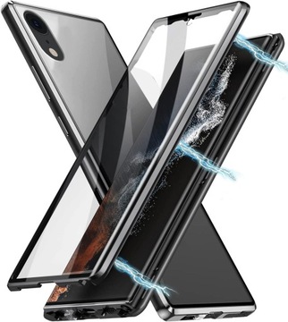 ETUI DO IPHONE XR MAGNETYCZNE DUAL OCHRONA GLASS 360° MAGNETIC 3W1