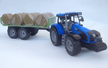 DUŻY TRAKTOR Z PRZYCZEPĄ ŚWIATŁO I DŹWIĘK FARMER