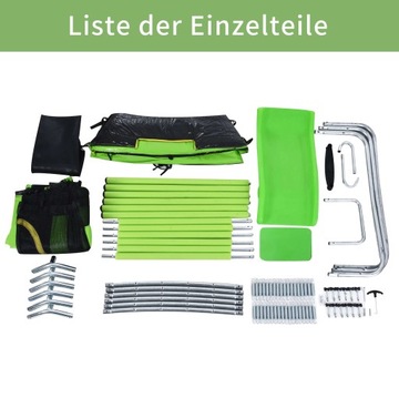 Drabinka do trampoliny dzieci ogrodzie siatka zabezpieczająca 293X213X204cm