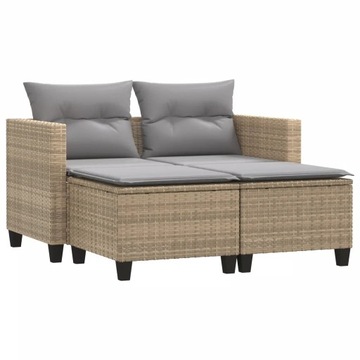 SOFA OGRODOWA KANAPA SIEDZISKO MEBLE NA TARAS BALKON OGRÓD PODUSZKI RATTAN