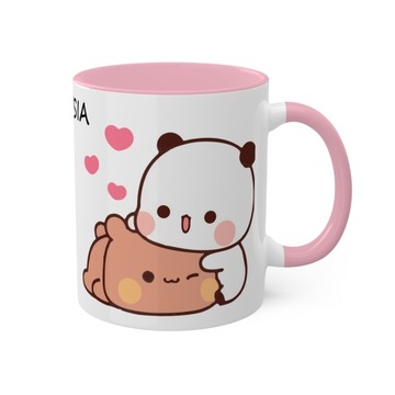 Kubek BUBU LOVES DUDU + imię Walentynki Prezent