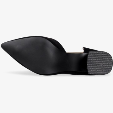 ЖЕНСКАЯ ОБУВЬ С ВЫРЕЗОМ НА СТАБИЛЬНОМ БЛОЧНОМ КАБЛУКЕ, КОЖАНАЯ Стелька 36