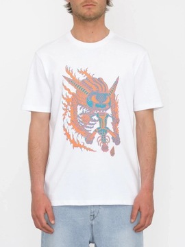 Koszulka męska VOLCOM T-SHIRT bawełniana biała z nadrukiem r. M