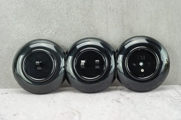 Черный переключатель с двойным разъемом, круглый чердак, переключатель света на чердаке