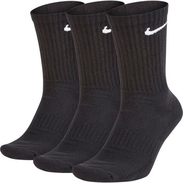 NIKE SKARPETY DŁUGIE EVERYDAY r.46-50 CZARNE 3PAK