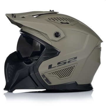 МОТОЦИКЛЬНЫЙ ШЛЕМ 4в1 LS2 OF606 ПЕСОК СЪЕМНЫЙ ВИЗОР + 2x СТЕКЛА L