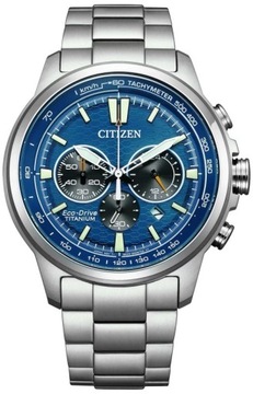 TYTANOWY ZEGAREK MĘSKI CITIZEN CA4570-88L CHRONO SOLARNY Z DATĄ PILOT 44mm