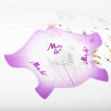 Шаблоны для ногтей пластиковые формы Гибкие MollyLac фиолетовые 500 шт.