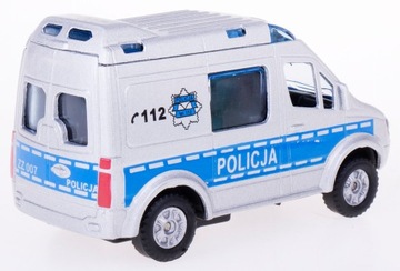 Модель 1:50, Mercedes-Benz Sprinter Mini, ПОЛИЦИЯ, серебристый